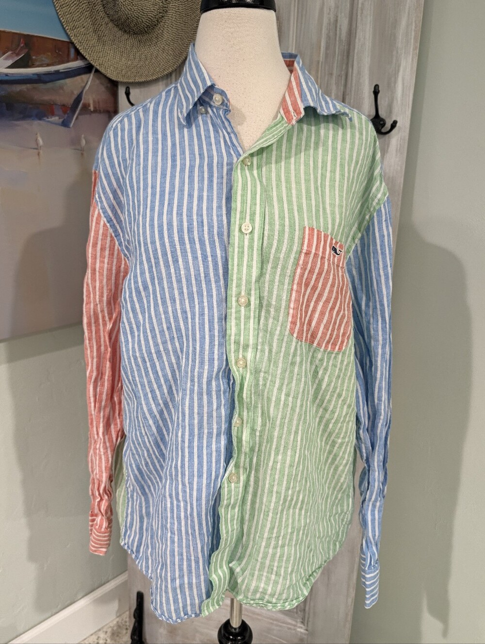 Vineyard Vines by Shep & Ian Tucker Shirt, Multicolor Striped Linen